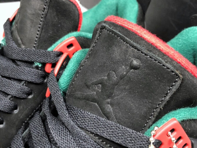 Air Jordan 4 NRG Black/Gorge Green-Varsity Red AQ3816-063 - Image 8