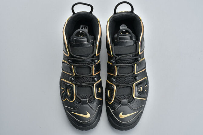 NIKE AIR MORE UPTEMPO “FRANCE” BLACK/METALLIC GOLD AV3810-001 - Image 7