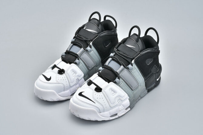 Nike Air More Uptempo Tri-Color Black White Grey 921948-002 - Image 6