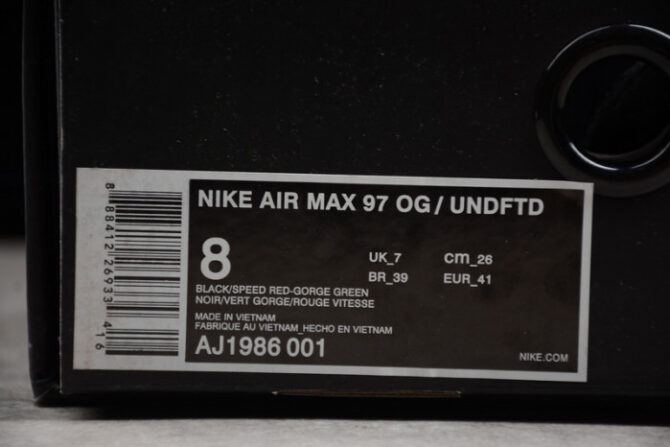 NIKE AIR MAX 97 “UNDEFEATED” BLACK AJ1986-001 - Image 3