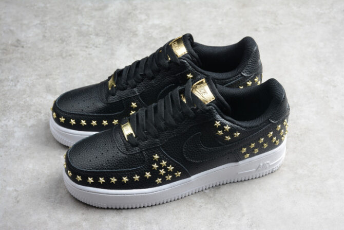 NIKE AIR FORCE 1 LOW STARS BLACK AR0639-001 - Image 4