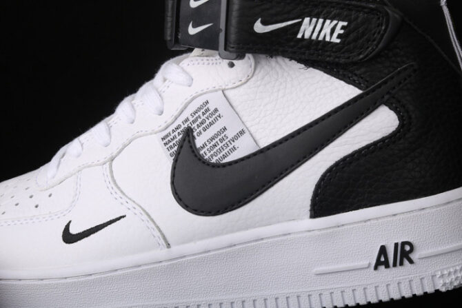 Air Force 1 Mid Utility White Black 804609-103 - Image 7