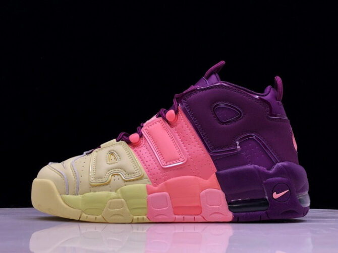 NIKE WMNS AIR MORE UPTEMPO CITRON/PINK/BRIGHT PURPLE-NIGHT GRAPE STYLE AV8237-800