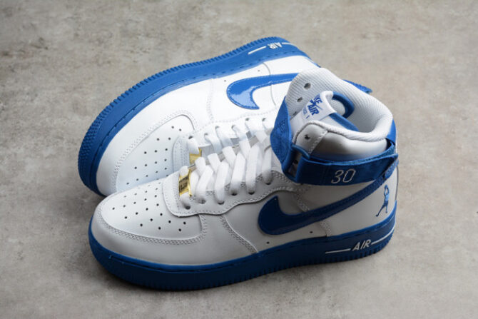 NIKE AIR FORCE 1 HIGH SHEED RUDE AWAKENING WHITE ROYAL AQ4229-100 - Image 5