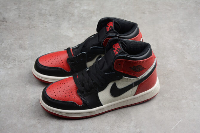 Kids Air Jordan 1 Retro High OG "Bred Toe" 555088 610 - Image 4