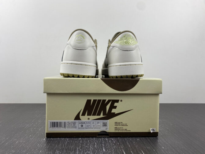 Jordan 1 Retro Low Golf Travis Scott Neutral Olive - Image 6