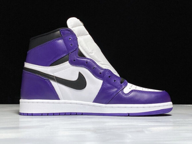 Air Jordan 1 Retro High Court Purple White 555088-500 - Image 9