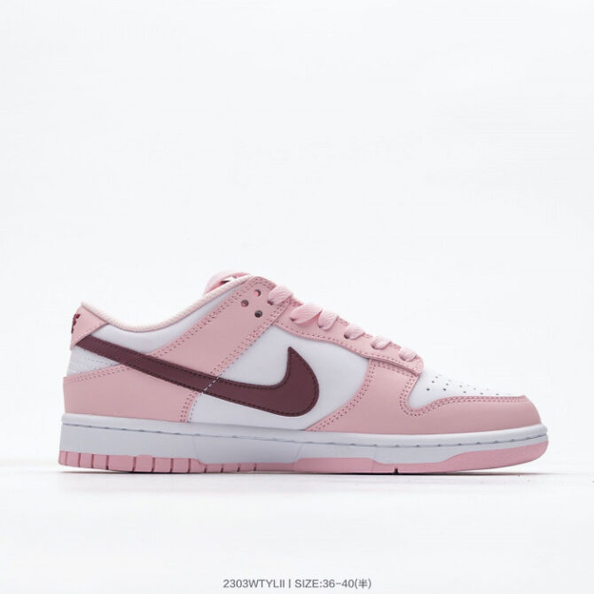 Nike Dunk Low Pink Foam Red White (GS) CW1590-601 - Image 5