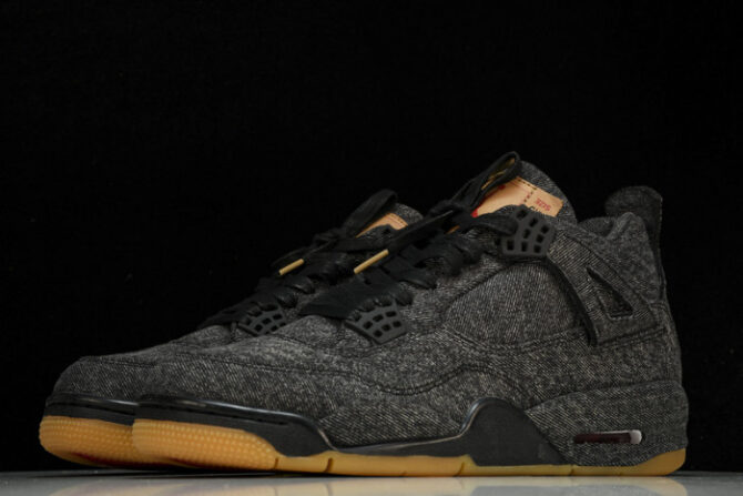 Air Jordan 4 Retro Levis NRG Levis - Black Denim AO2571-001 - Image 8