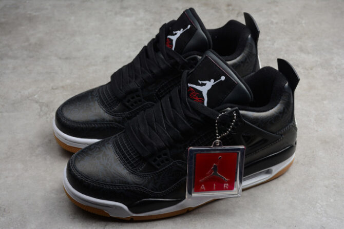 AIR JORDAN 4 RETRO BLACK LASER CI1184-001 - Image 4