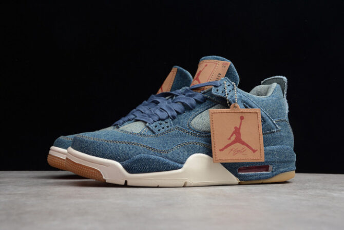 LEVI'S X NIKE AIR JORDAN 4 DENIM AO2571-401 - Image 4