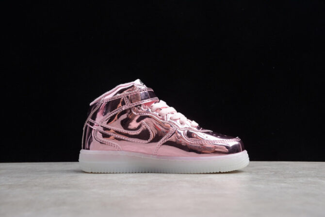 Kids Nike Air Force 1 Mid WB Pink Rose 314197-8300 - Image 5