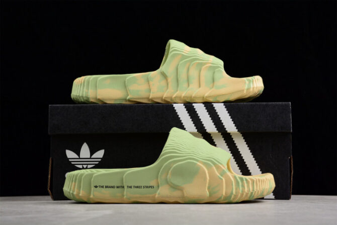 Adidas Adilette 22 Slides Magic Lime St Desert Sand GY1597 - Image 4