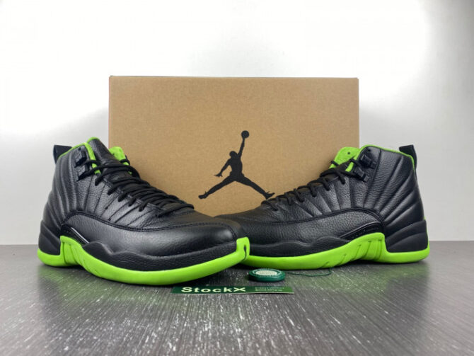 Jordan 12 BLACK/GREEN FLIGHT DOF - Image 6