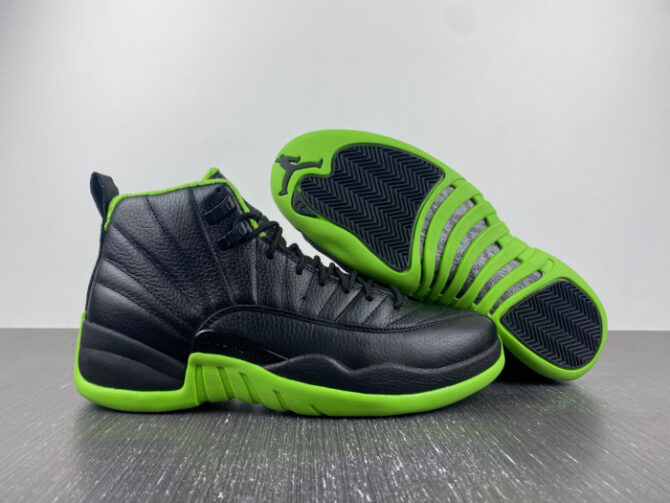 Jordan 12 BLACK/GREEN FLIGHT DOF - Image 5