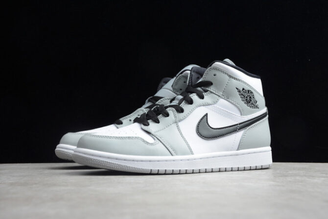 Jordan 1 Mid Light Smoke Grey 554724-092 - Image 2