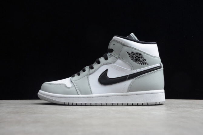 Jordan 1 Mid Light Smoke Grey 554724-092 - Image 5