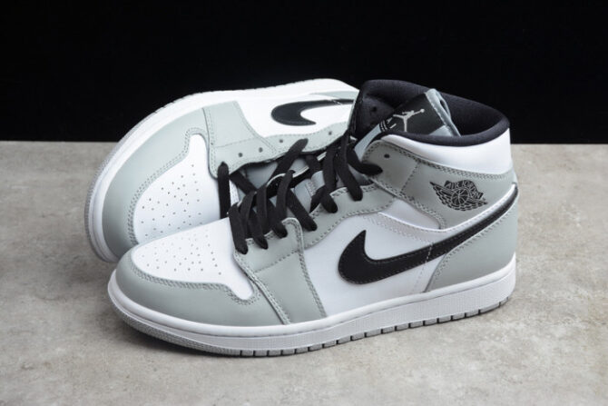 Jordan 1 Mid Light Smoke Grey 554724-092 - Image 3