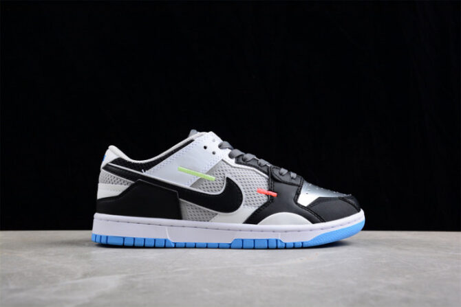 Nike Dunk Low Scrap Black Neutral Grey University Blue White DN5381-001 - Image 2