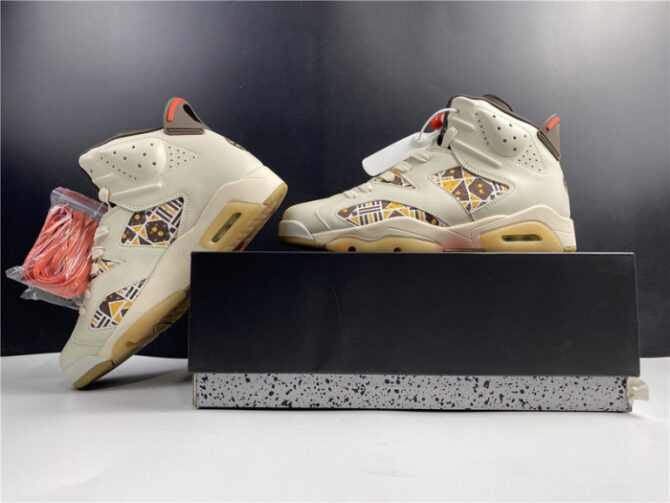 Air Jordan 6 Retro Quai54 Sail Brown (2020) CZ4152-100 - Image 7