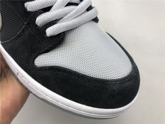 Nike Sb Zoom Dunk Low Pro Black/Wolf Grey-White-White 854866-001 - Image 8