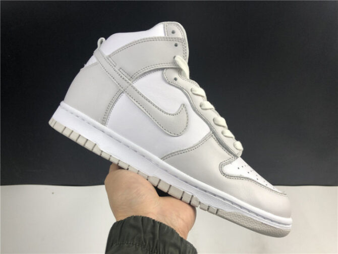 Nike Dunk High Retro White Vast Grey (2021) DD1399-100 - Image 4