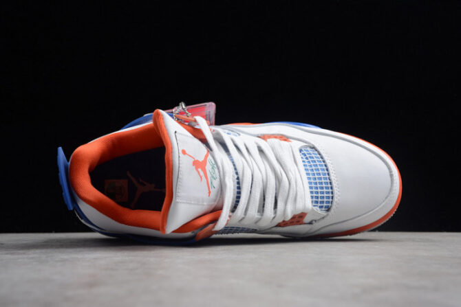 Air Jordan 4 Retro OG White Blue Orange 308497-171 - Image 3