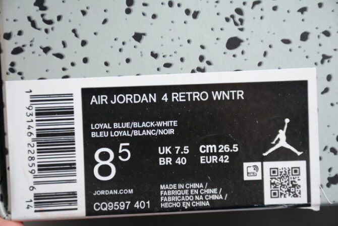 Air Jordan 4 WNTR Loyal Blue Habanero Red Black CQ9597-401 - Image 9