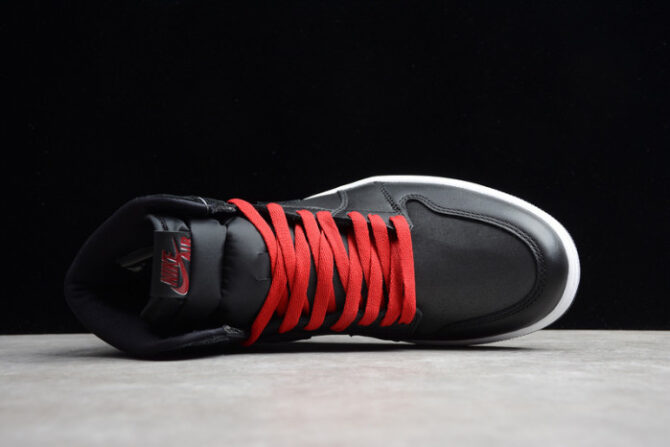 Air Jordan 1 Black Satin Gym Red 555088-060 - Image 7