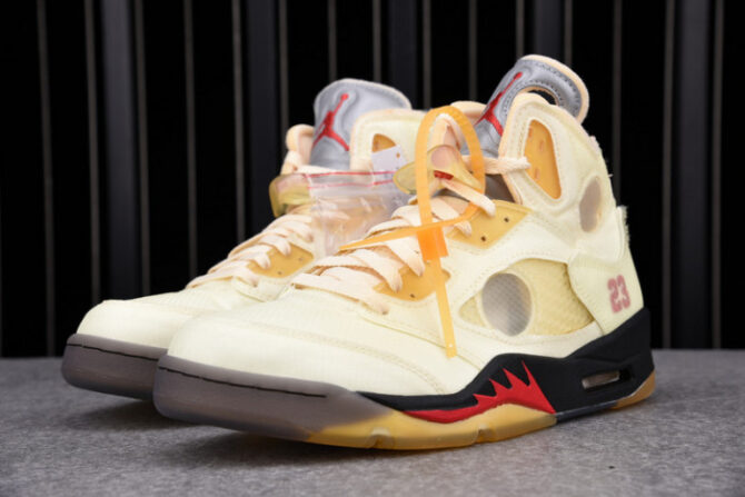 AIR Jordan 5 Retro O-W Sail DH8565-100 - Image 9