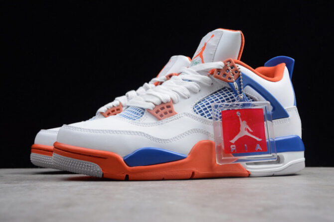 Air Jordan 4 Retro OG White Blue Orange 308497-171 - Image 2