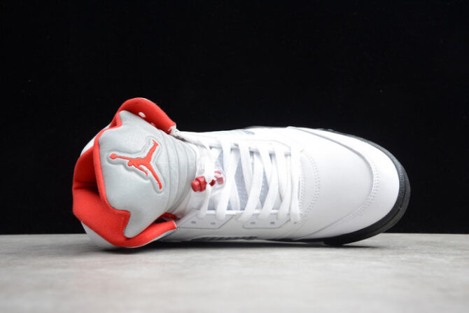 Air Jordan 5 Retro Fire Red Silver Tongue (2020) DA1911-102 - Image 7