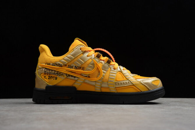 O-W NIKE AIR RUBBER DUNK “UNIVERSITY GOLD” CU6015-700 - Image 5
