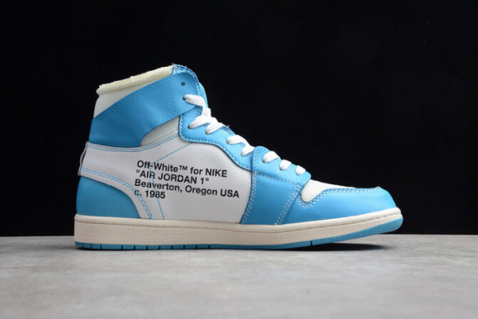 O-W x Air Jordan 1 UNC Release Date AQ0818-148 - Image 5