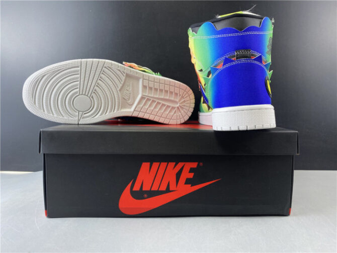J BALVIN’S AIR JORDAN 1 HIGH OG "J BALVIN" MULTI-COLOR DC1786-125 - Image 4