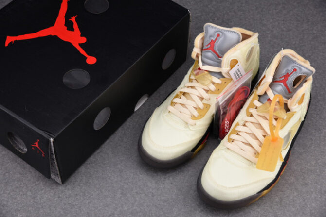 AIR Jordan 5 Retro O-W Sail DH8565-100 - Image 8