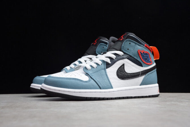 Facetasm x Jordan 1 Mid Fearless Blue White CU2802-100 - Image 5