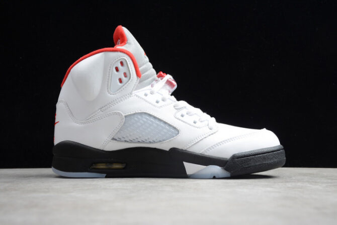 Air Jordan 5 Retro Fire Red Silver Tongue (2020) DA1911-102 - Image 4