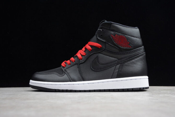 Air Jordan 1 Black Satin Gym Red 555088-060