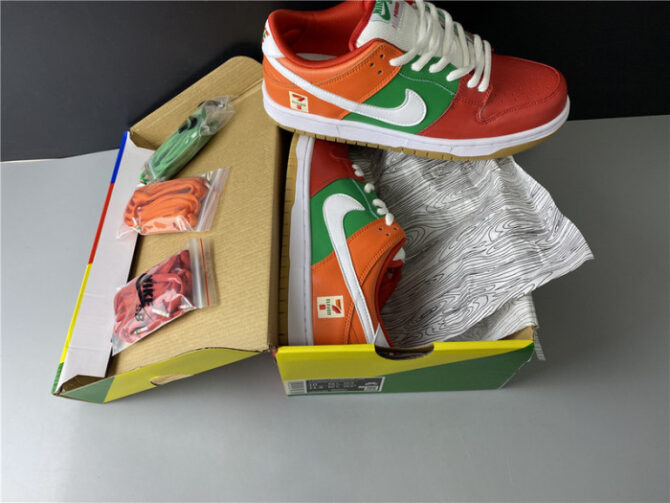 Nike SB Dunk Low Red Orange Green CZ5130-600 - Image 8