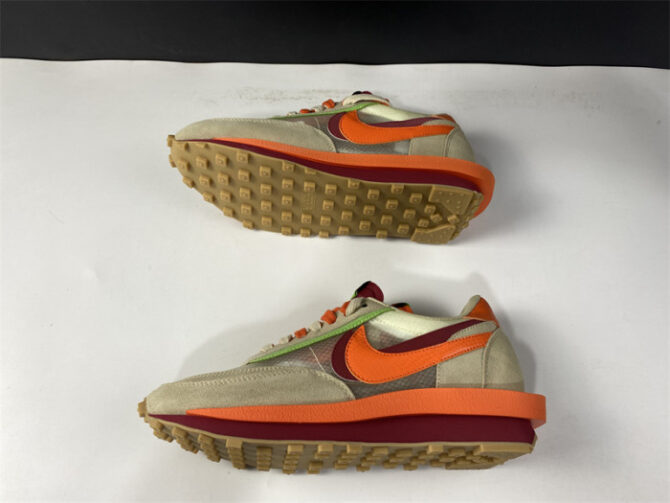 Nike LD Waffle sacai CLOT Kiss of Death Net Orange Blaze DH1347-100 - Image 4