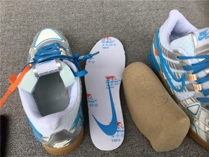O-W NIKE AIR RUBBER DUNK “”UNIVERSITY BLUE“ CU6015-100 - Image 4