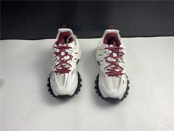 BALENCIAGA Track Trainer White And Burgundy 542436 W3AC1 2050 - Image 3