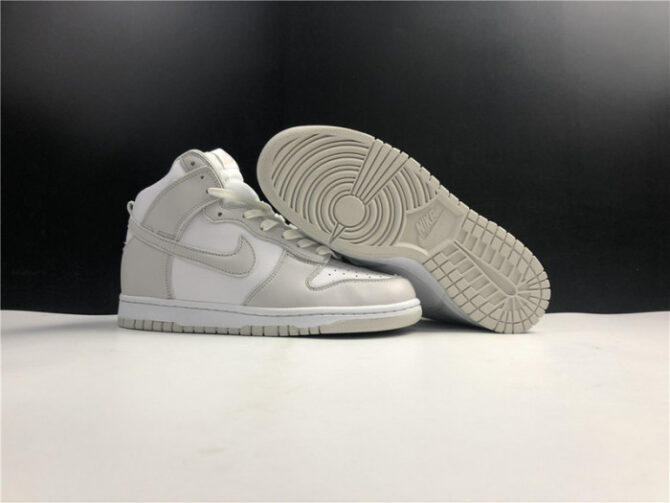 Nike Dunk High Retro White Vast Grey (2021) DD1399-100 - Image 2