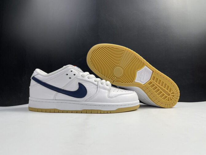 Nike SB Dunk Low Orange Label White Navy CZ2249-100 - Image 2