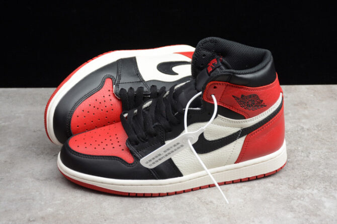 Air Jordan 1 Retro High Bred Toe 555088-610 - Image 7