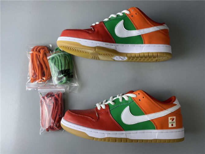 Nike SB Dunk Low Red Orange Green CZ5130-600 - Image 6