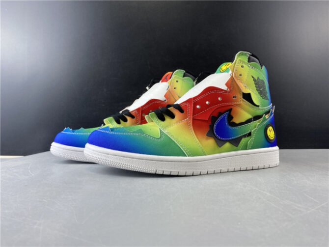 J BALVIN’S AIR JORDAN 1 HIGH OG "J BALVIN" MULTI-COLOR DC1786-125 - Image 2