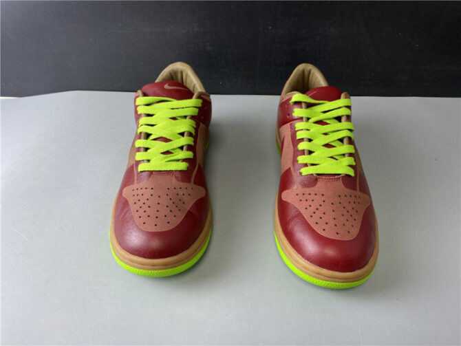 Nike Dunk Low 1-Piece Laser Varsity Red Chartreuse 311611-661 - Image 13