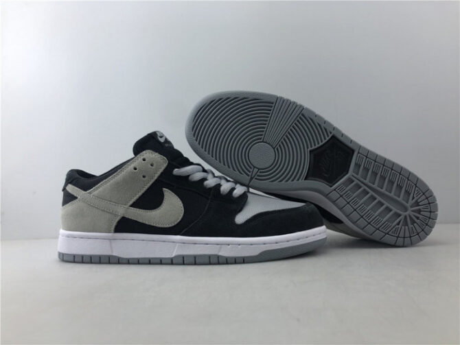 Nike Sb Zoom Dunk Low Pro Black/Wolf Grey-White-White 854866-001 - Image 6